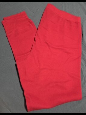 Old Navy Red Ribbed Leggings Pajama Pants